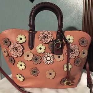 Coach Upcrafted Dakota Bag 1941 Tea Rose Purse Melon Whipstitch Colorblock